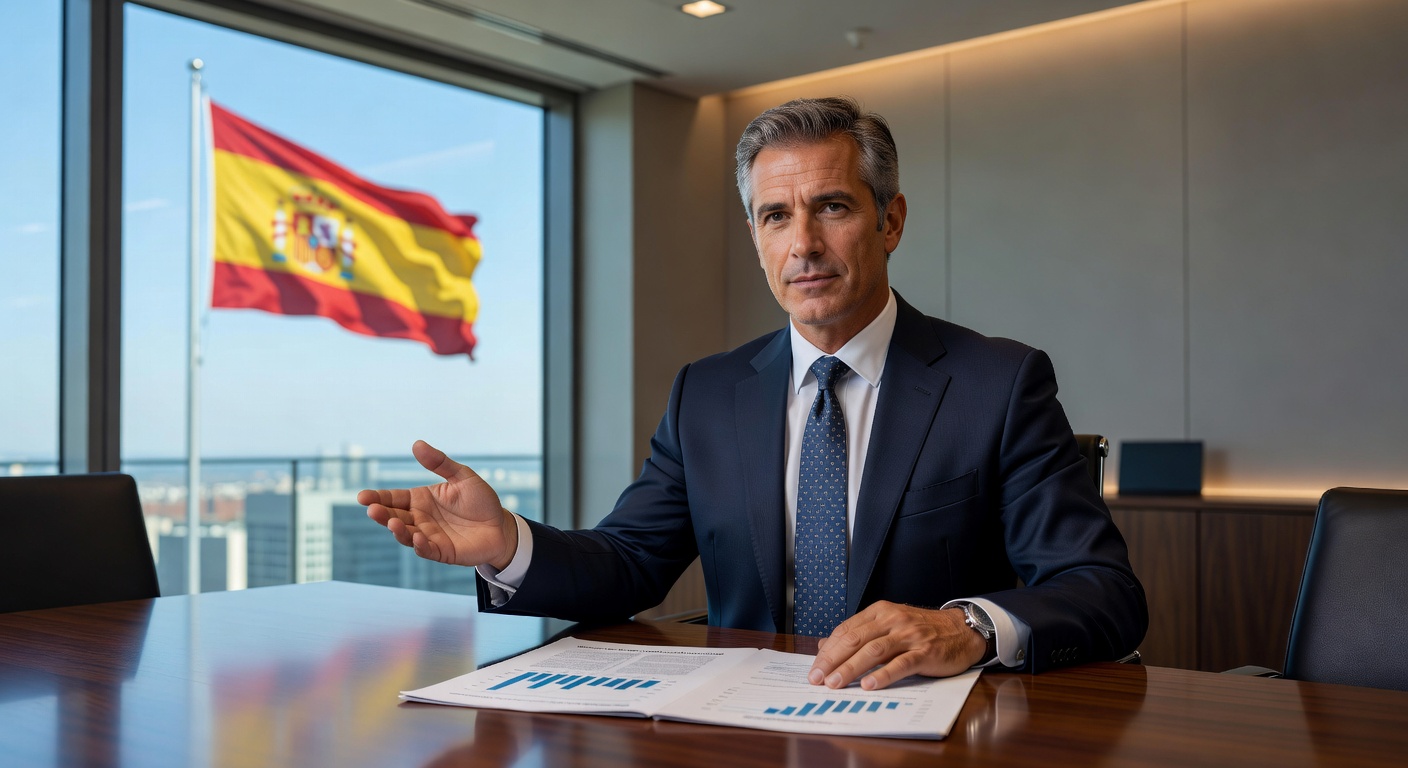 Consultor de negocios con bandera española